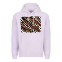 Lilac Tiger zebra background Premium Hoodie - RanaPortraitStore