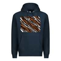 Navy Tiger zebra background Premium Hoodie - RanaPortraitStore