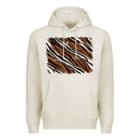 Oatmeal Heather Tiger zebra background Premium Hoodie - RanaPortraitStore