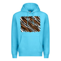 Ocean Blue Tiger zebra background Premium Hoodie - RanaPortraitStore
