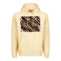 Pina Colada Tiger zebra background Premium Hoodie - RanaPortraitStore