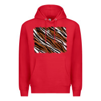 Red Tiger zebra background Premium Hoodie - RanaPortraitStore