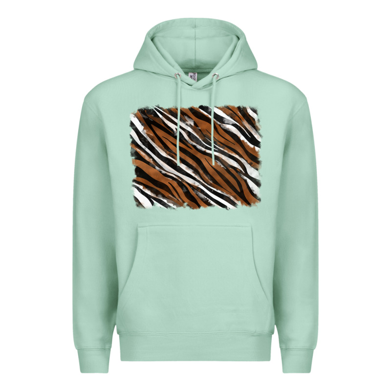 Tiger Zebra Background Premium Hoodie by RanaPortraitStore | Teevron