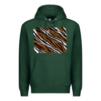 Sports Green Tiger zebra background Premium Hoodie - RanaPortraitStore