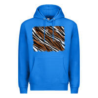 True Royal Tiger zebra background Premium Hoodie - RanaPortraitStore