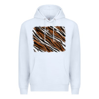 White Tiger zebra background Premium Hoodie - RanaPortraitStore