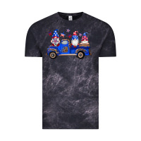 Cloud Black american flag gnomes truck Vintage Tee - Artiststas