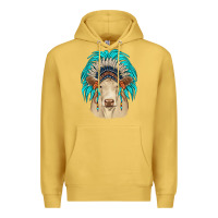 Antique Gold charolais indian headdress Premium Hoodie - JahusDesignShop