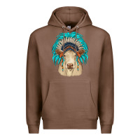 Chestnut charolais indian headdress Premium Hoodie - JahusDesignShop