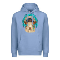 Colony Blue charolais indian headdress Premium Hoodie - JahusDesignShop