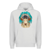 Dove Grey charolais indian headdress Premium Hoodie - JahusDesignShop