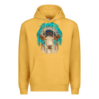 Mustard charolais indian headdress Premium Hoodie - JahusDesignShop