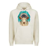 Oatmeal Heather charolais indian headdress Premium Hoodie - JahusDesignShop