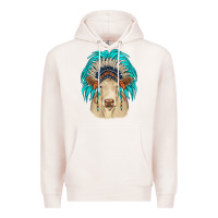 Pale Pink charolais indian headdress Premium Hoodie - JahusDesignShop