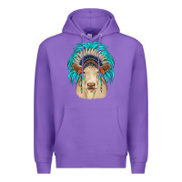 Purple charolais indian headdress Premium Hoodie - JahusDesignShop