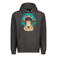 Smoke charolais indian headdress Premium Hoodie - JahusDesignShop