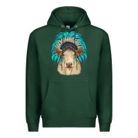 Sports Green charolais indian headdress Premium Hoodie - JahusDesignShop