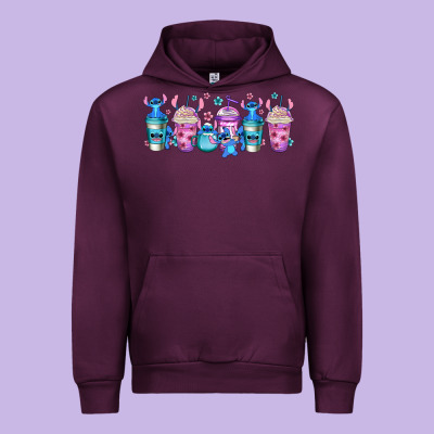 Stitch Coffee Cups Libbey Glass Urban Hoodie Designed By Jasminsmagicworld