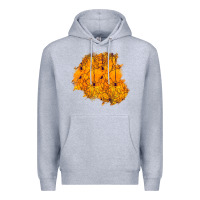 Heather Grey halloween patch Premium Hoodie - BundleAndBundleShop
