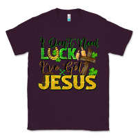 Plum i don't need luck i've got jesus Classic Tee - FaDigitalArtStudio