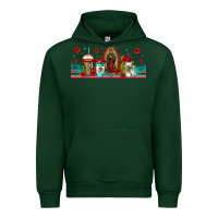 Forest Green lady of guadalupe coffee cups libbey glass Urban Hoodie - Jasminsmagicworld