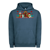 Pigment Midnight Navy lady of guadalupe coffee cups libbey glass Urban Hoodie - Jasminsmagicworld