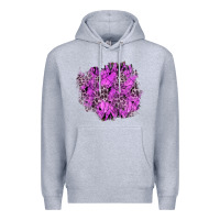 Heather Grey halloween patch Premium Hoodie - BundleAndBundleShop