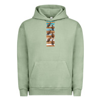 Pigment Oil Green dinosaur parasaurolophus pen wrap Urban Hoodie - Artiststas