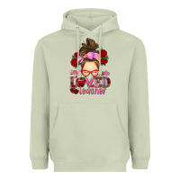 Matcha one loved teacher messy bun Heavyweight Hoodie - RanaPortraitStore