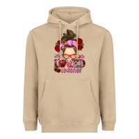 Mushroom one loved teacher messy bun Heavyweight Hoodie - RanaPortraitStore