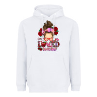 White one loved teacher messy bun Heavyweight Hoodie - RanaPortraitStore