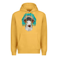 Mustard calf indian headdress Premium Hoodie - JahusDesignShop