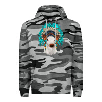 Slate Camo calf indian headdress Premium Hoodie - JahusDesignShop