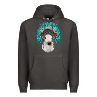 Smoke calf indian headdress Premium Hoodie - JahusDesignShop