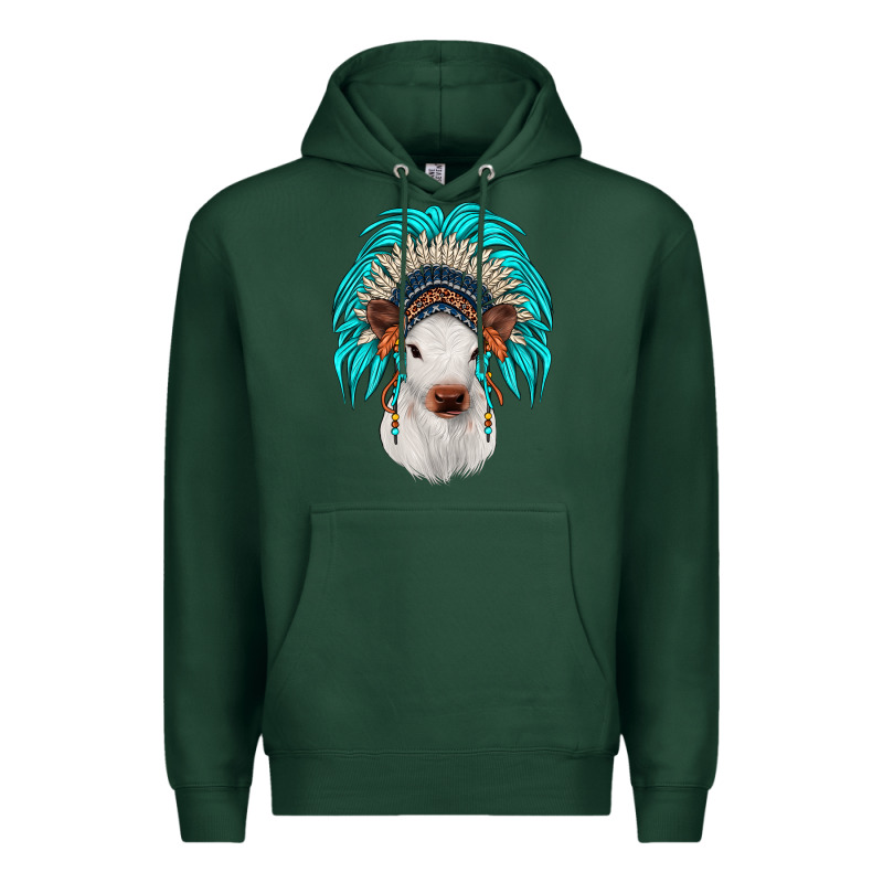 Calf Indian Headdress Premium Hoodie by JahusDesignShop | Teevron
