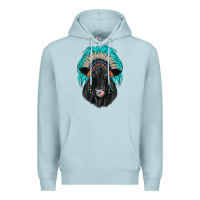Blue Mist black angus indian headdress Premium Hoodie - JahusDesignShop