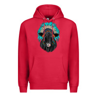 Cardinal black angus indian headdress Premium Hoodie - JahusDesignShop