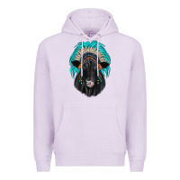 Lilac black angus indian headdress Premium Hoodie - JahusDesignShop