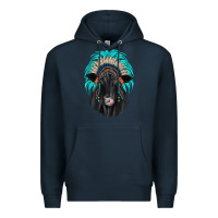 Navy black angus indian headdress Premium Hoodie - JahusDesignShop