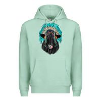 Seafoam black angus indian headdress Premium Hoodie - JahusDesignShop