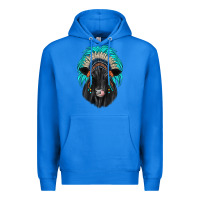 True Royal black angus indian headdress Premium Hoodie - JahusDesignShop
