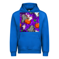 Cobalt tombstone and ghosts seamless paternal Urban Hoodie - BundleAndBundleShop