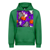 Emerald tombstone and ghosts seamless paternal Urban Hoodie - BundleAndBundleShop