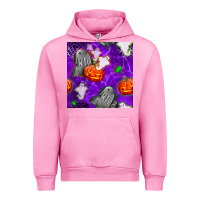Fuchsia Pink tombstone and ghosts seamless paternal Urban Hoodie - BundleAndBundleShop