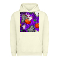 Pigment Pistachio tombstone and ghosts seamless paternal Urban Hoodie - BundleAndBundleShop