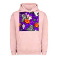 Pigment Salmon tombstone and ghosts seamless paternal Urban Hoodie - BundleAndBundleShop
