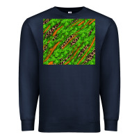 Navy distressed shamrock and leopard Premium Sweatshirt - RanaPortraitStore