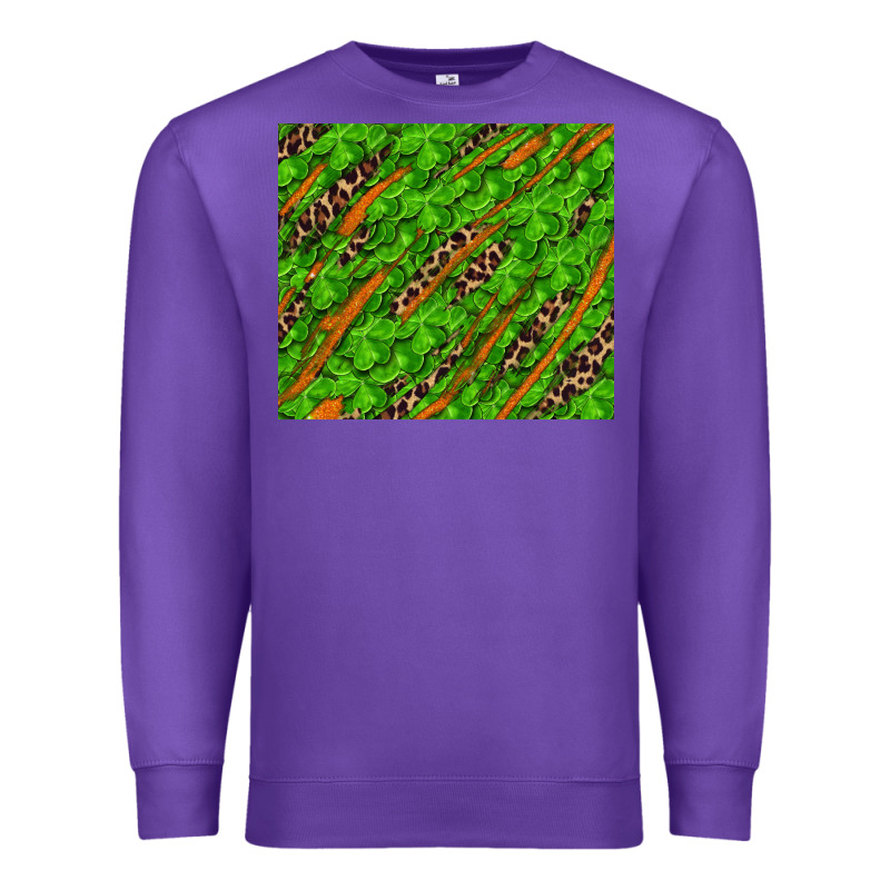 Distressed Shamrock And Leopard Premium Sweatshirt by RanaPortraitStore | Teevron