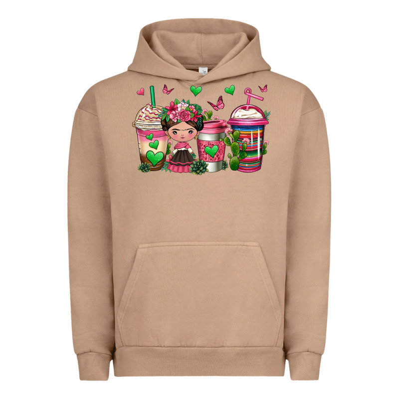 Mexican Coffee Cups Cafecito Urban Hoodie by Jasminsmagicworld | Teevron