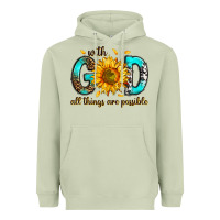 Matcha with god all things possible Heavyweight Hoodie - RanaPortraitStore